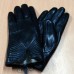 Перчатки женские зимние из натуральной кожи "Pitas" Н232 цвет чёрный Чехия