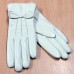 Перчатки женские из натуральной кожи с подкладкой из легкого меха  Comfort LD-12027 Италия светло-бежевые