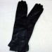 Перчатки женские из натуральной кожи  Onno черные удлиненные