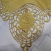 Скатерть с вышивкой ришелье 160*220 см цвет золото